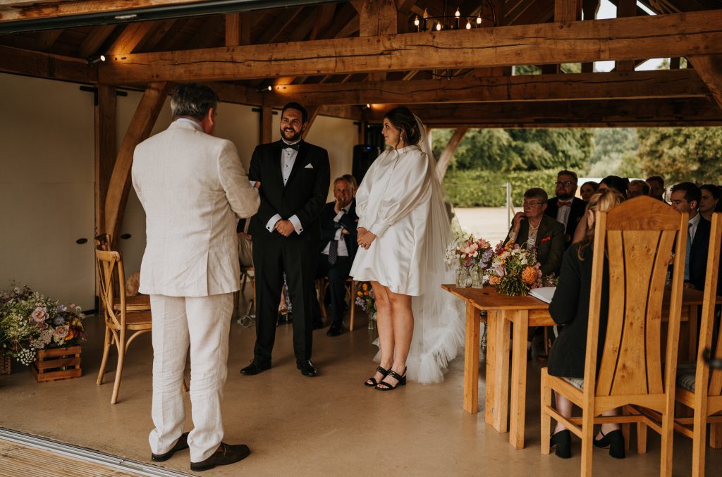 Boathouse wedding ceremony