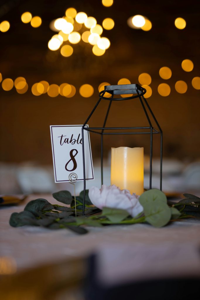 Wedding tables arranged with spacing for guest comfort