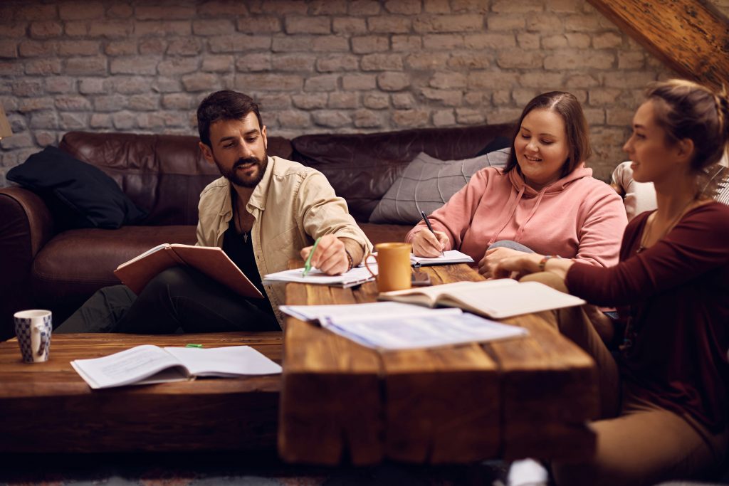 Couple reviewing a wedding band or contract