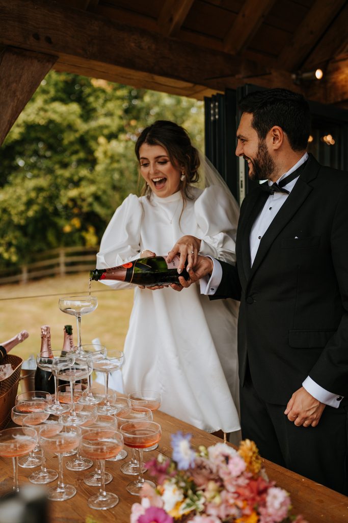Outdoor drinks reception